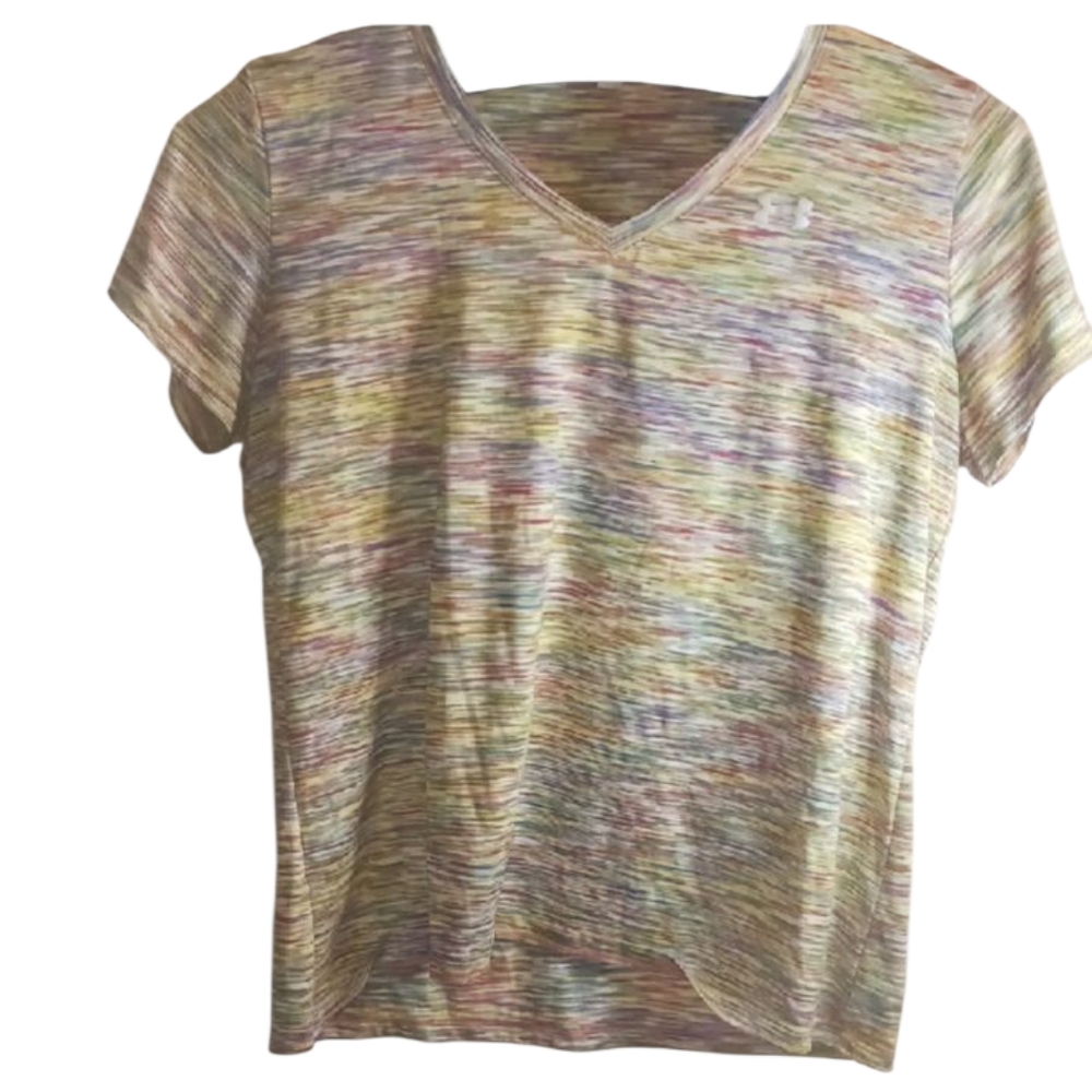 Under Armour Multicolor Striped V-Neck Tee